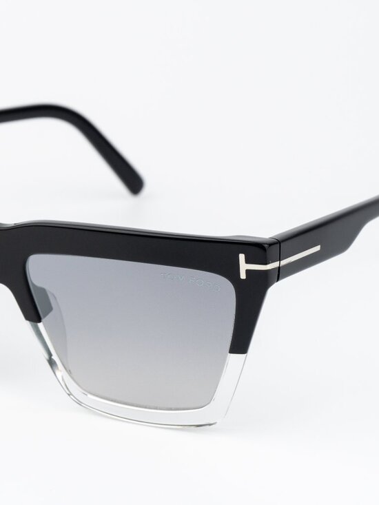 Tom Ford EDEN Women Sunglasses Black Grey Mirror Square FT1110 05C NEW AUTHENTIC main image 4